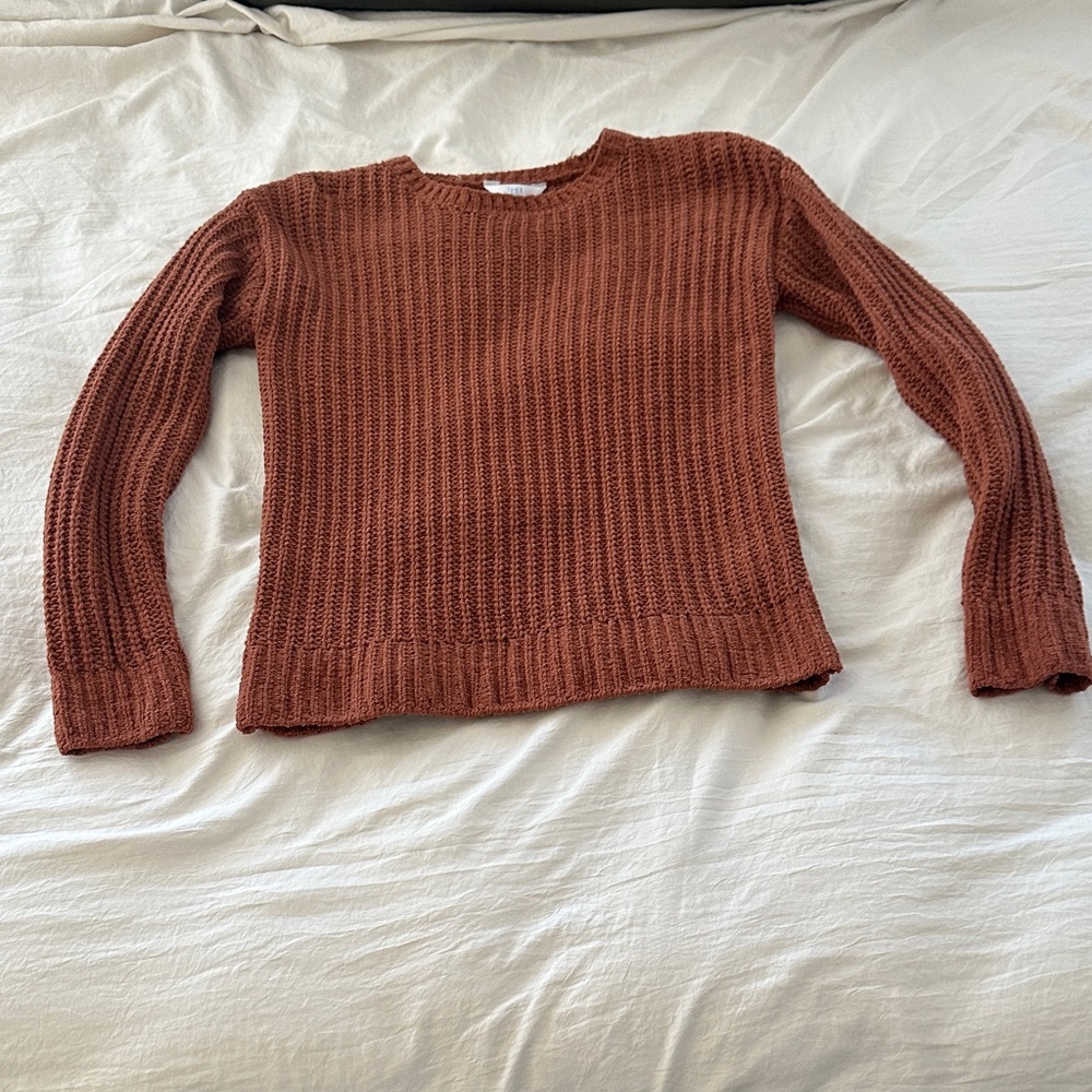Time and Tru Women's Knit Sweater in Warm Brown